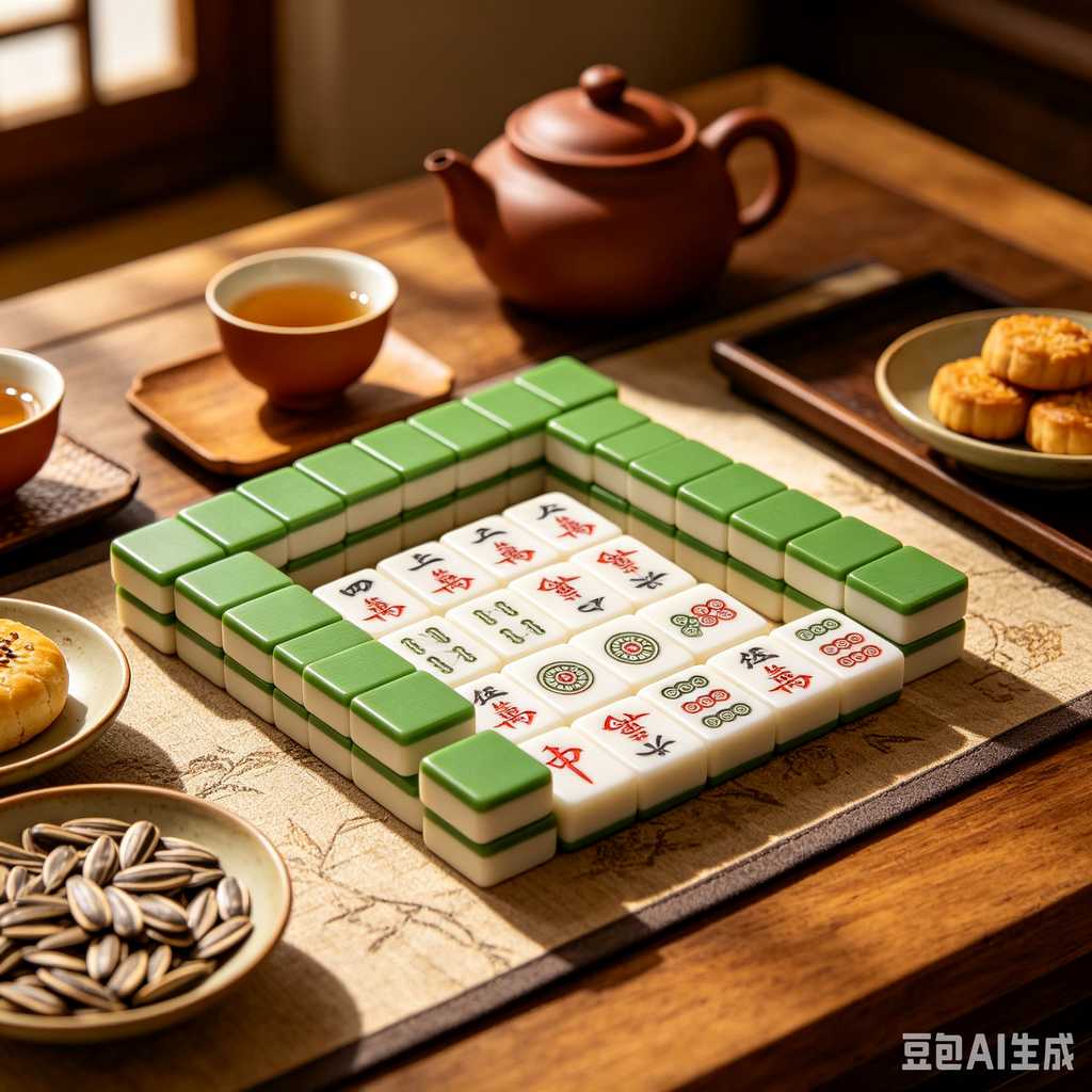 antique style mahjong set